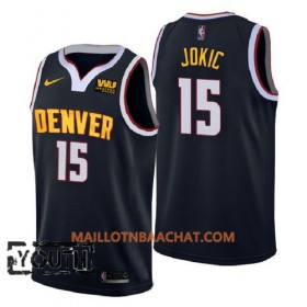 Maillot NBA Denver Nuggets Nikola Jokic 15 2018-2019 Nike Navy Swingman - Enfant